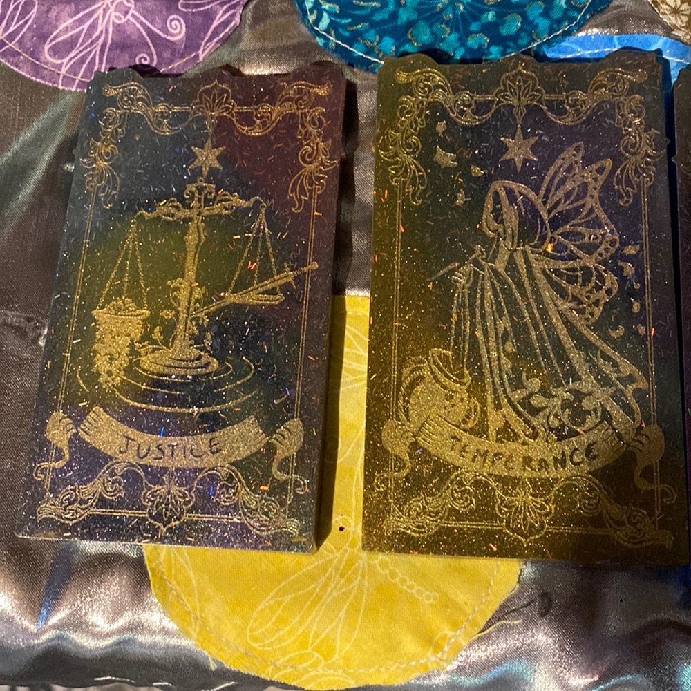 Resin major arcana tarot rainbow holographic pieces price per piece